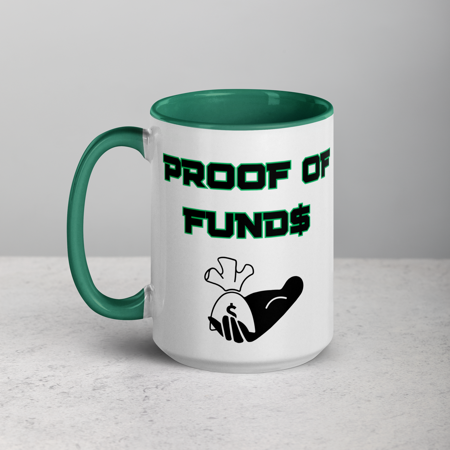 Proof of Funds Mug with Color Inside