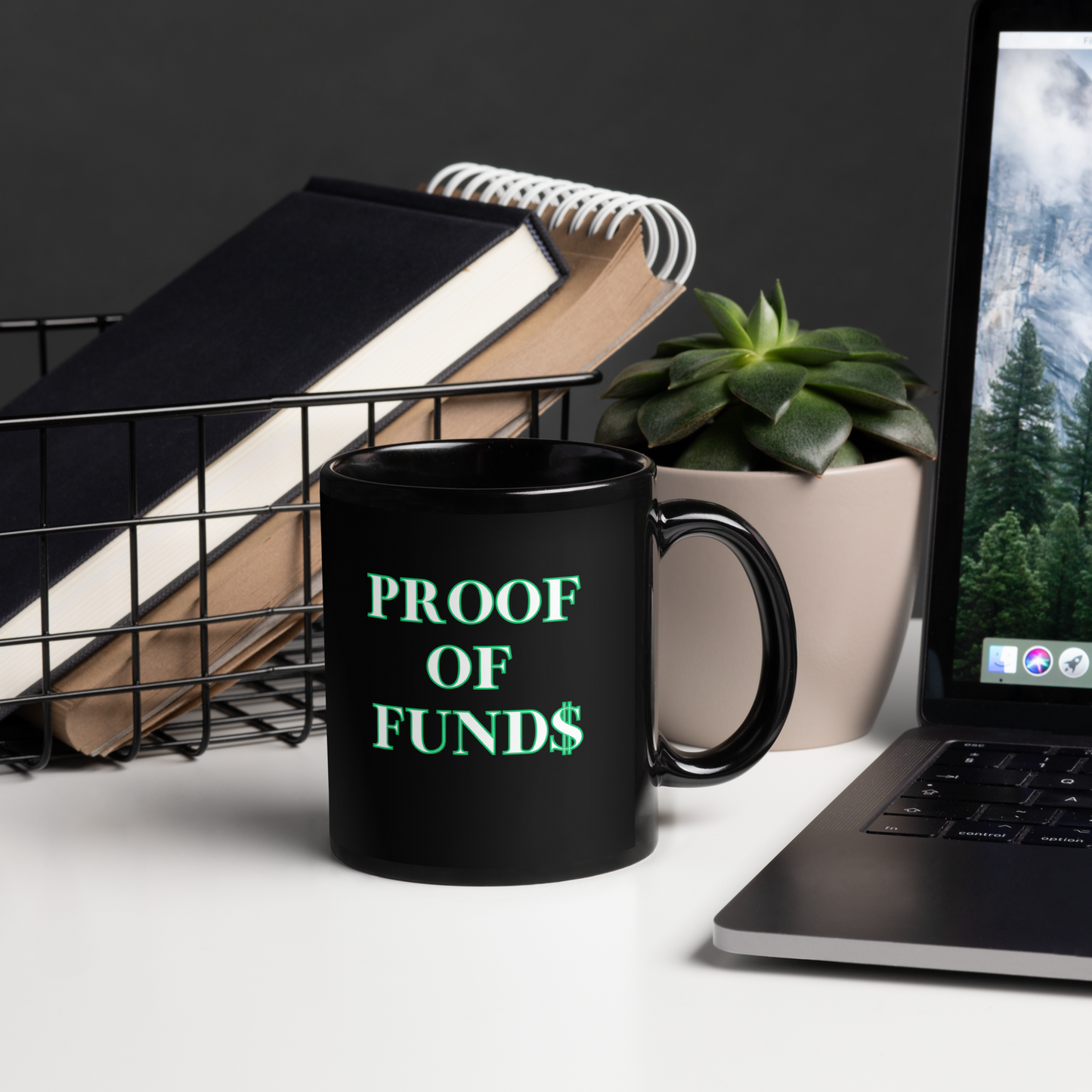 Proof of Funds Black Glossy Mug