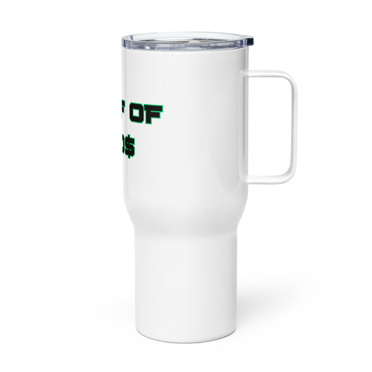 Proof of Funds Travel mug with a handle