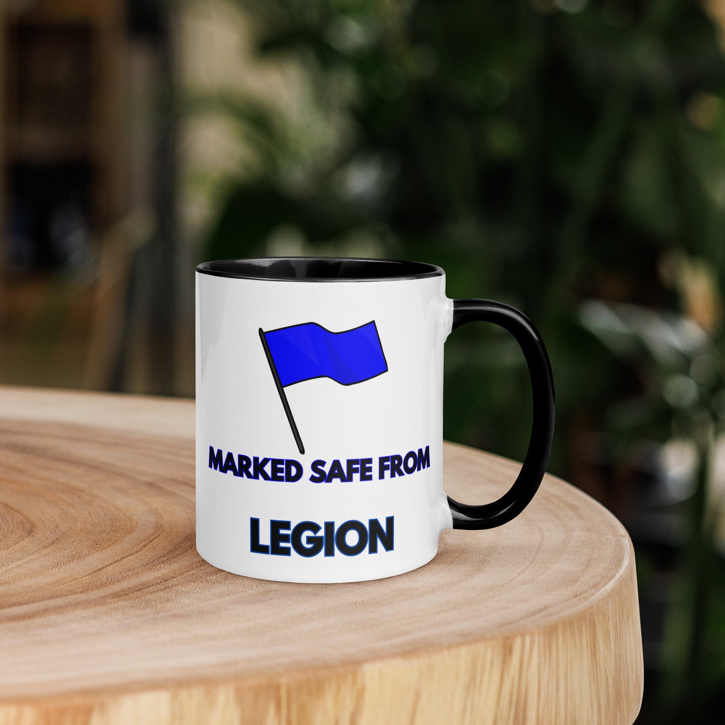 Marked Safe from Legion Mug with Color Inside