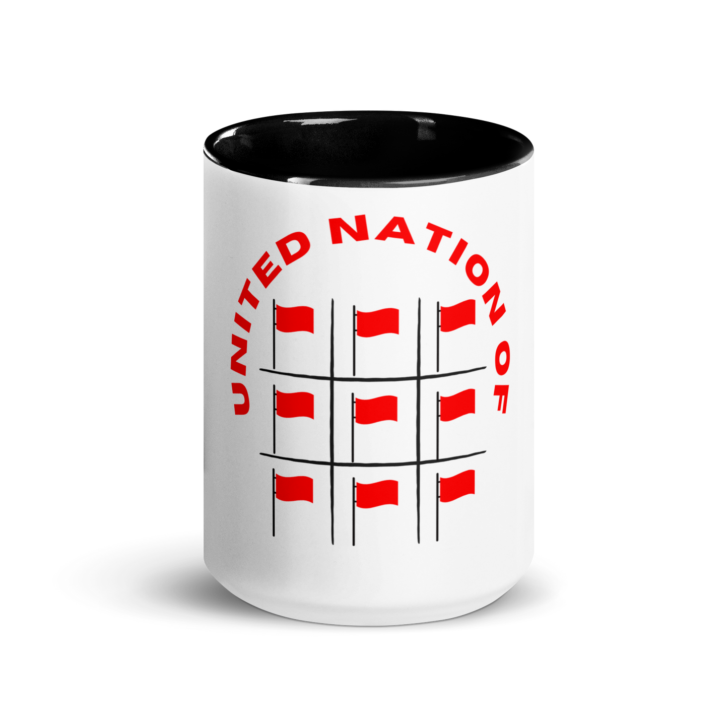 United Nations of Red Flags Mug with Color Inside