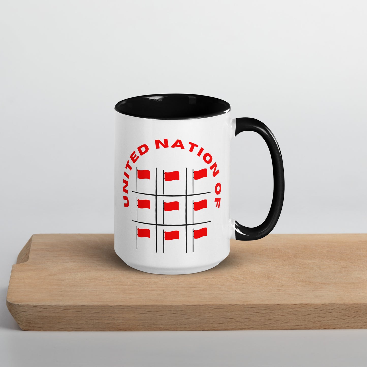 United Nations of Red Flags Mug with Color Inside