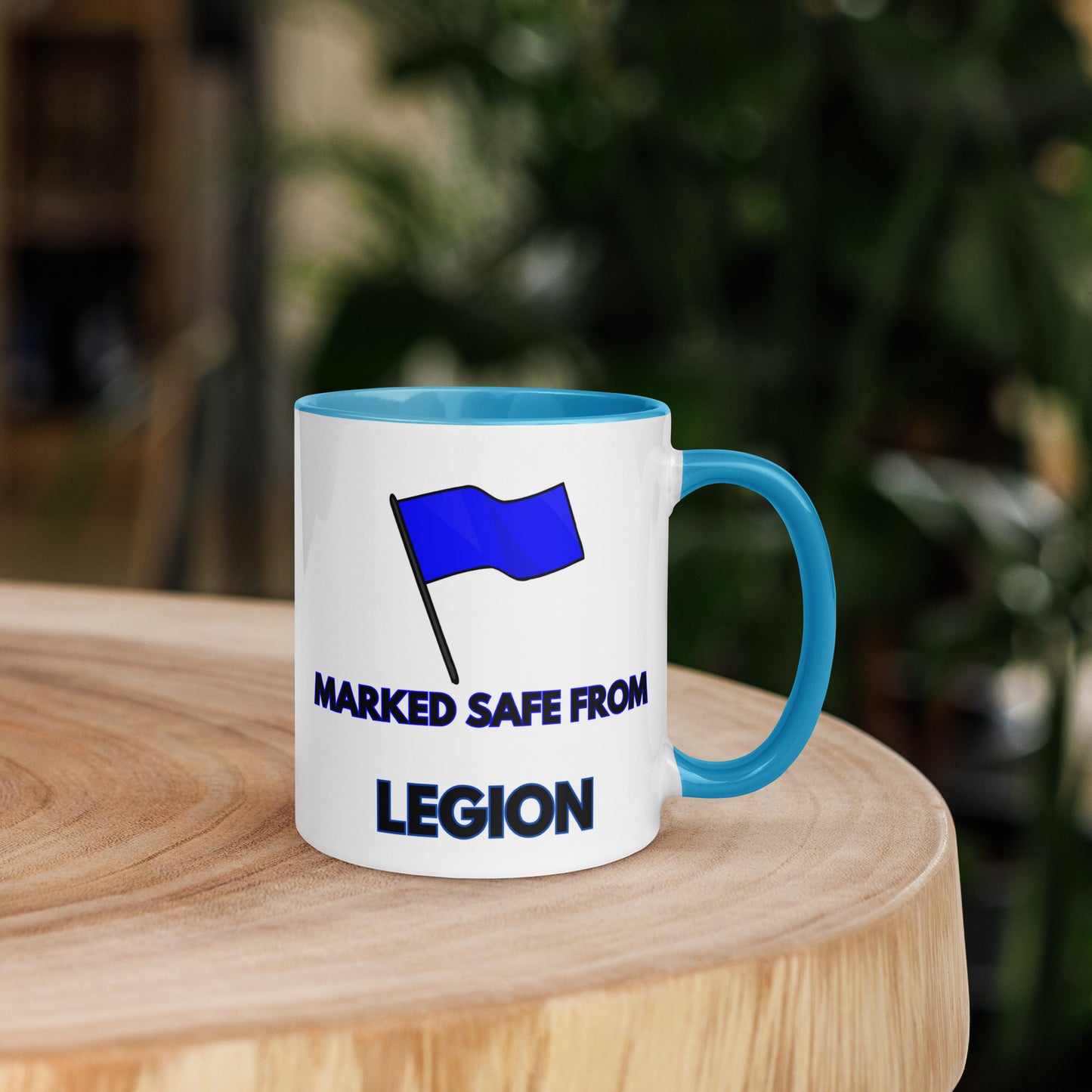 Marked Safe from Legion Mug with Color Inside