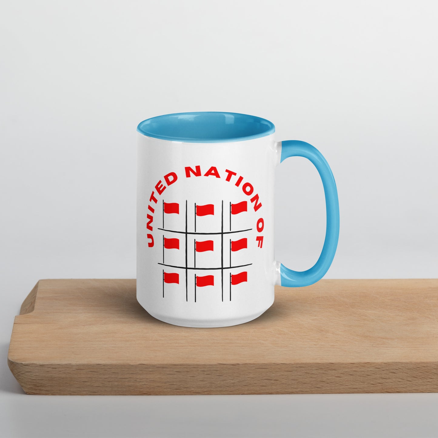 United Nations of Red Flags Mug with Color Inside