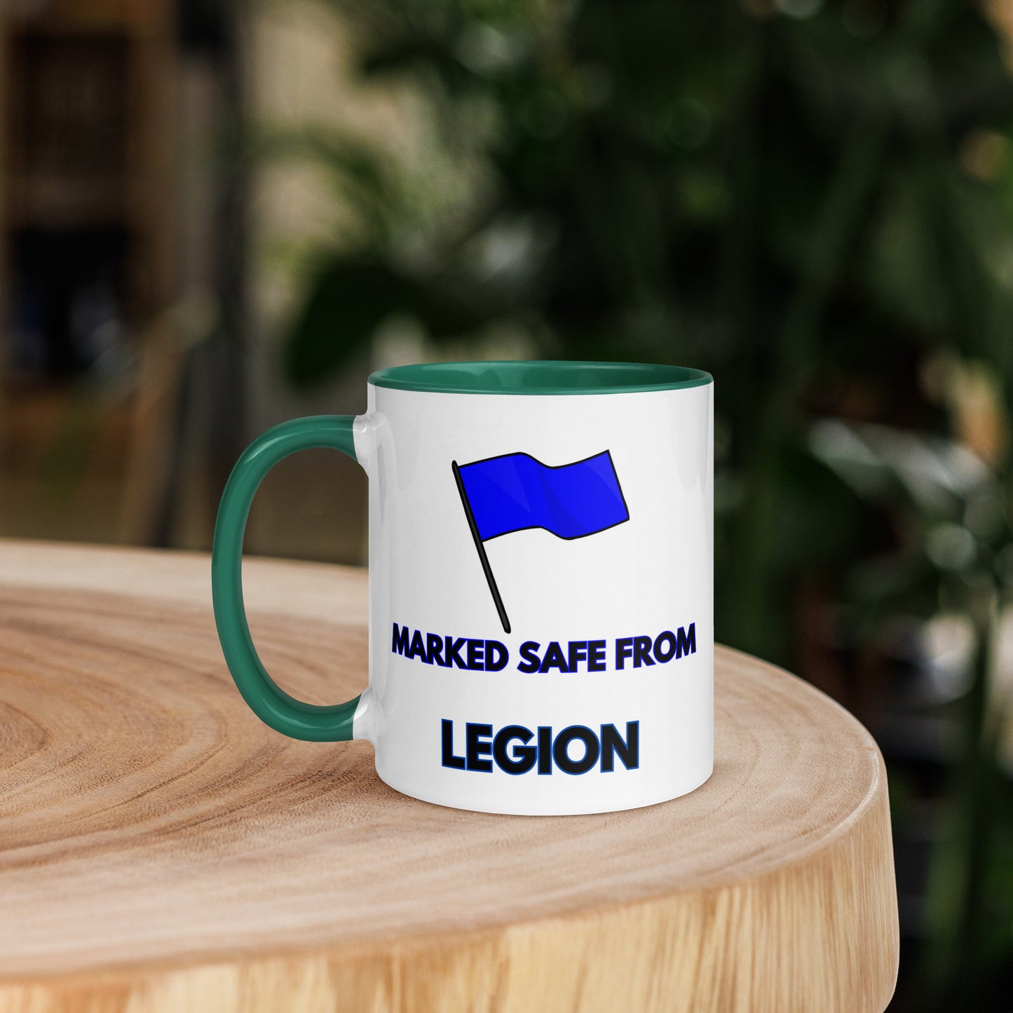 Marked Safe from Legion Mug with Color Inside