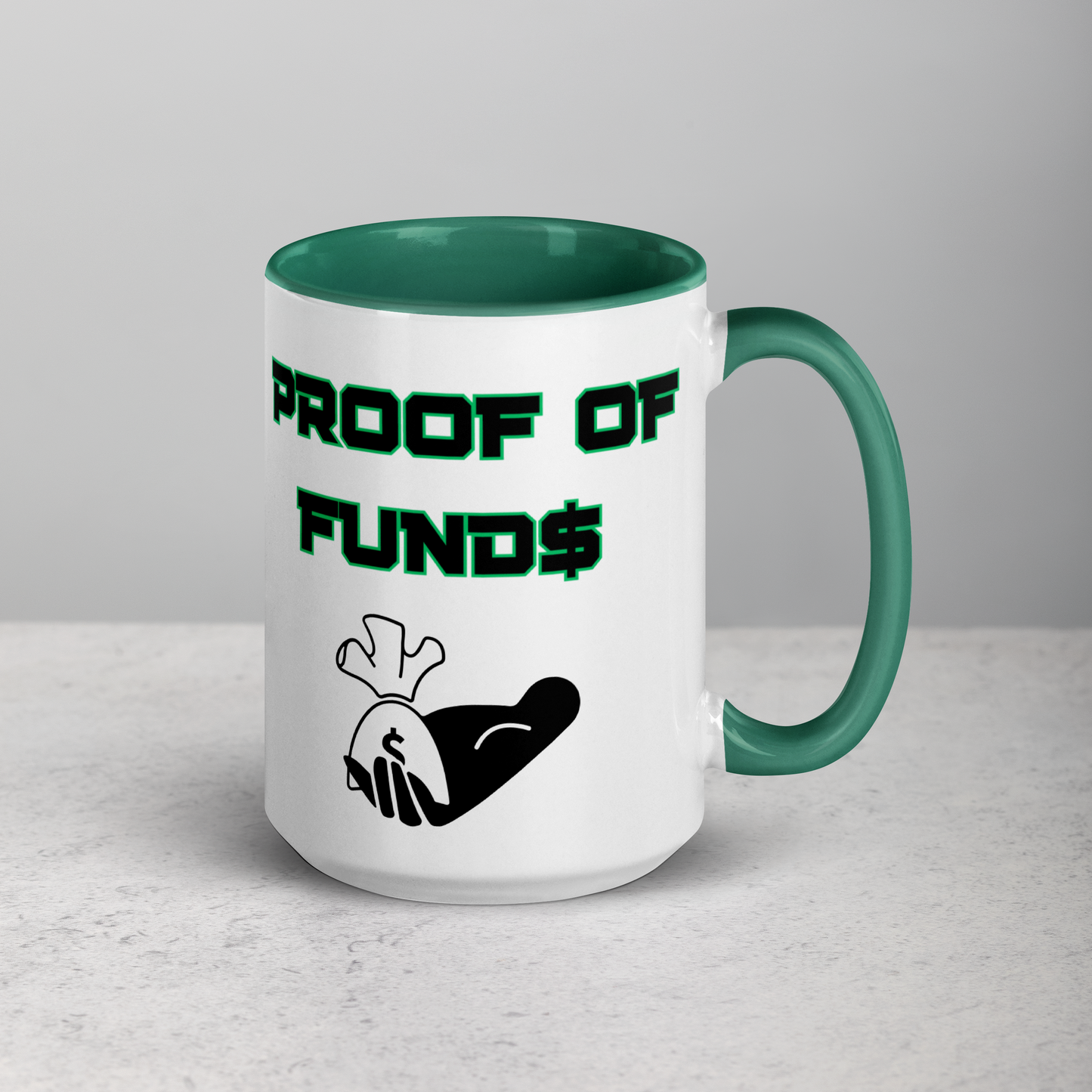 Proof of Funds Mug with Color Inside