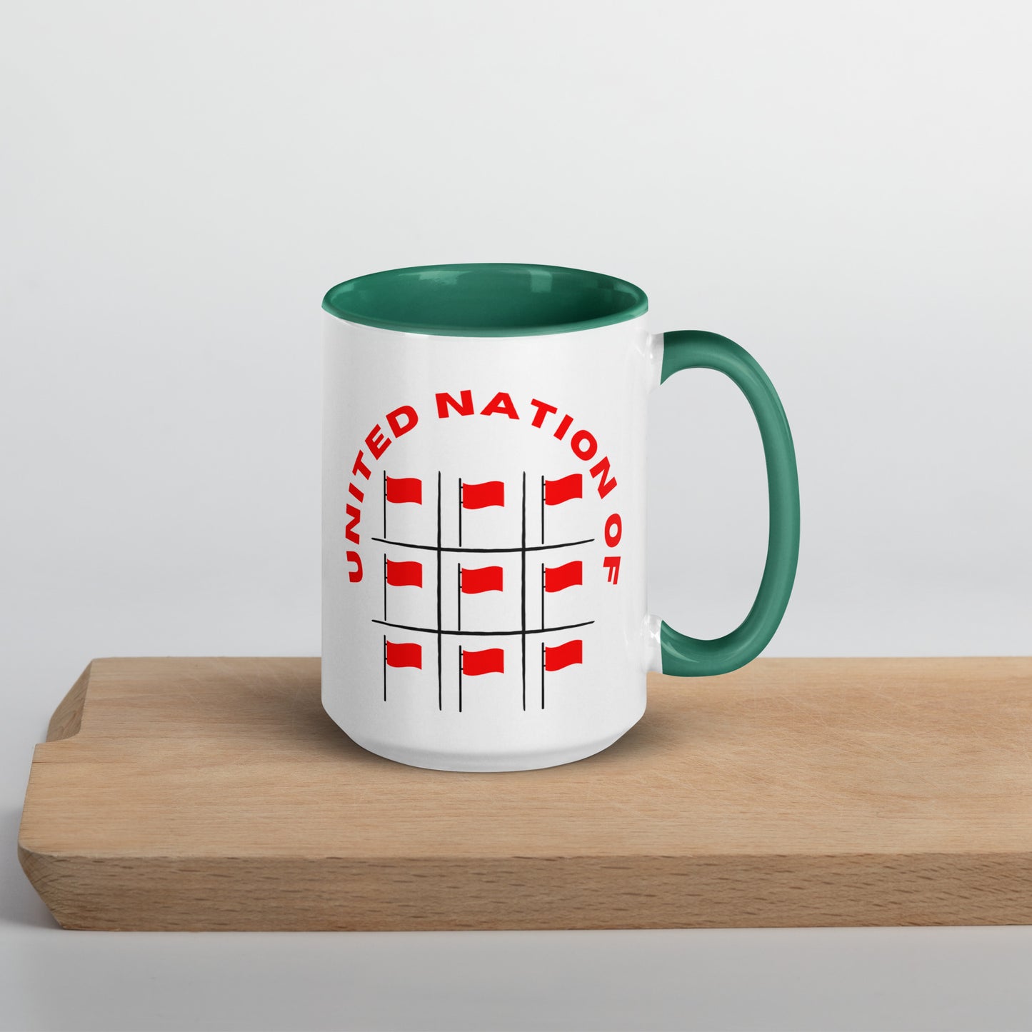 United Nations of Red Flags Mug with Color Inside