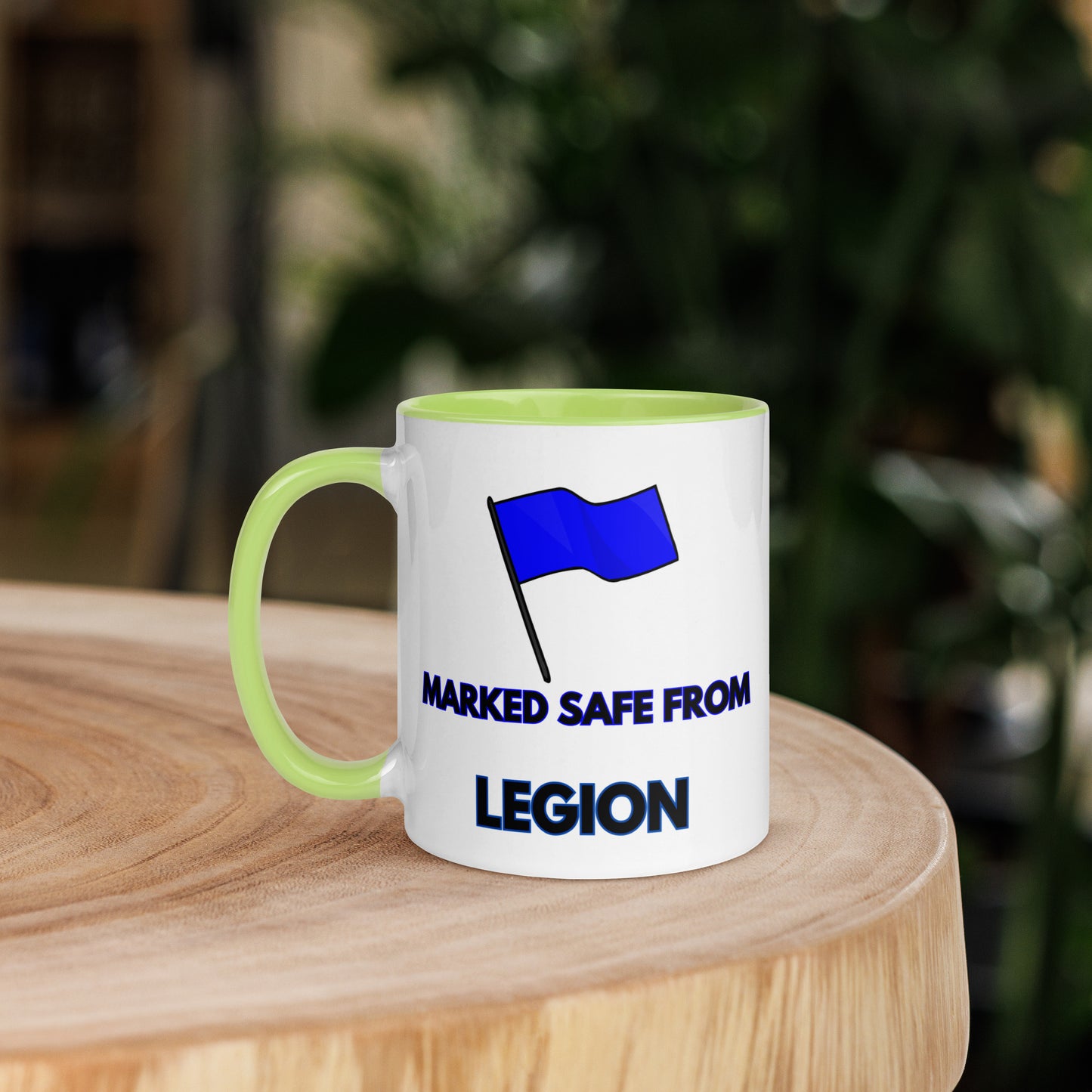 Marked Safe from Legion Mug with Color Inside