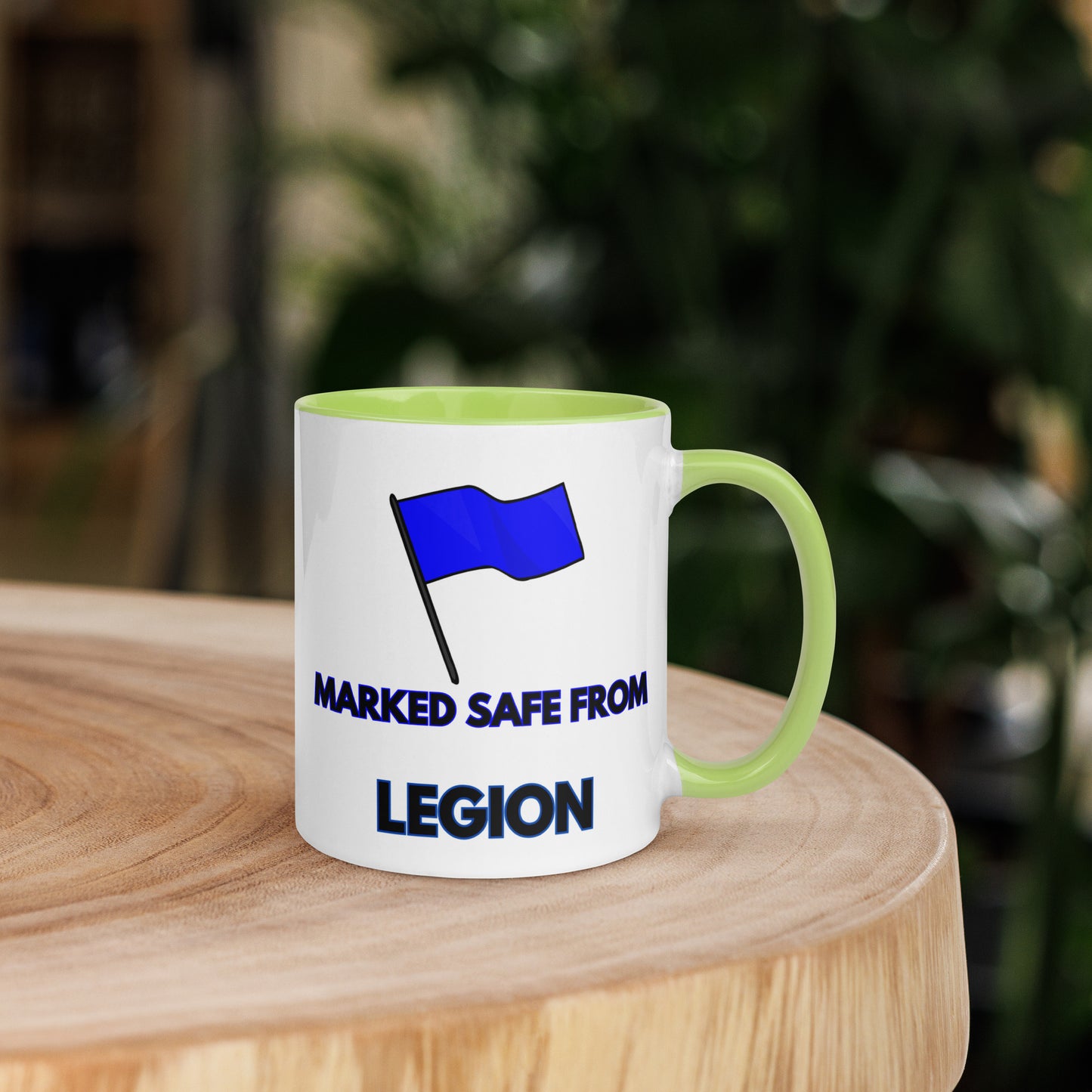 Marked Safe from Legion Mug with Color Inside