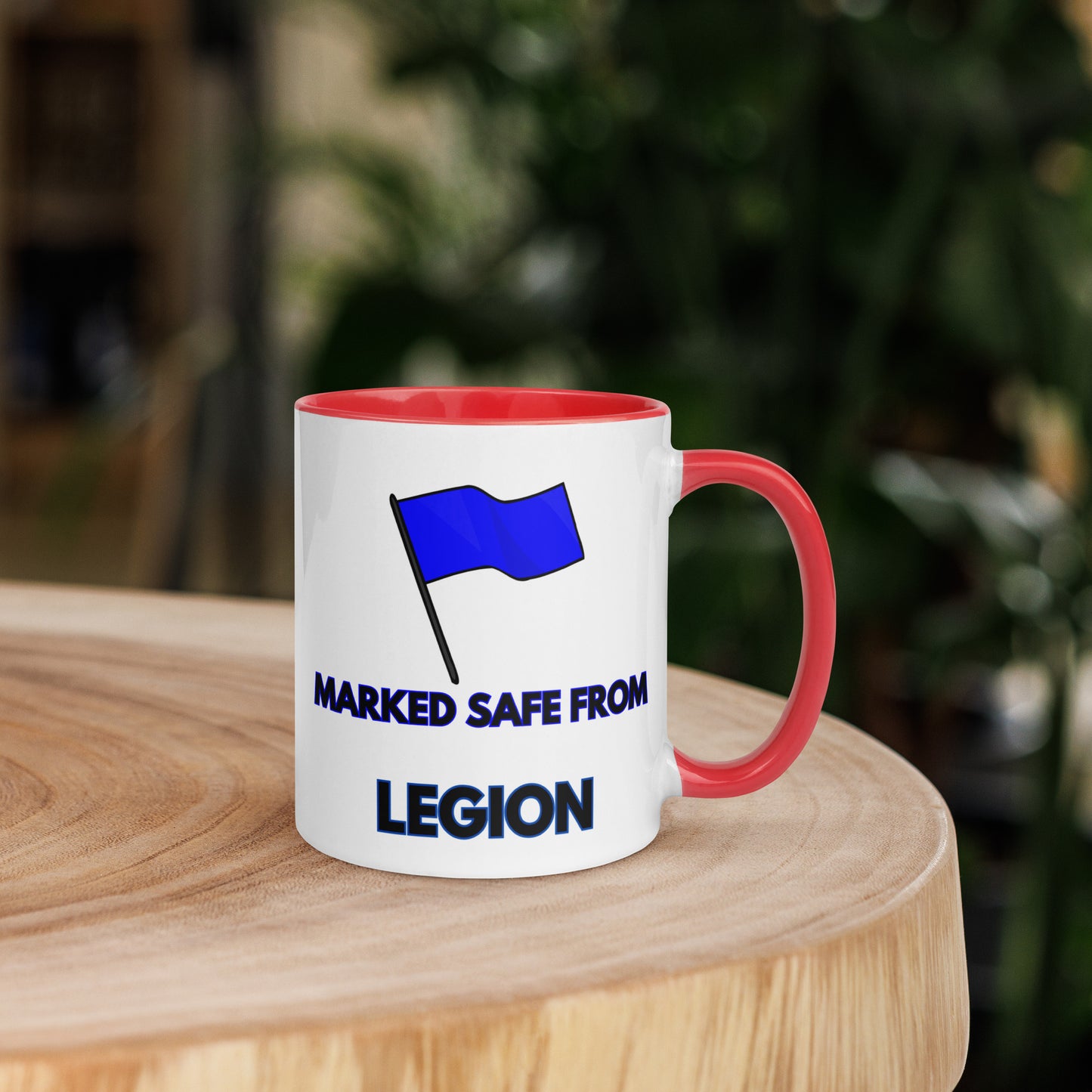 Marked Safe from Legion Mug with Color Inside