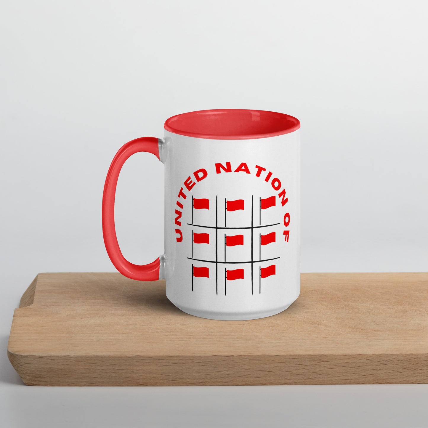 United Nations of Red Flags Mug with Color Inside