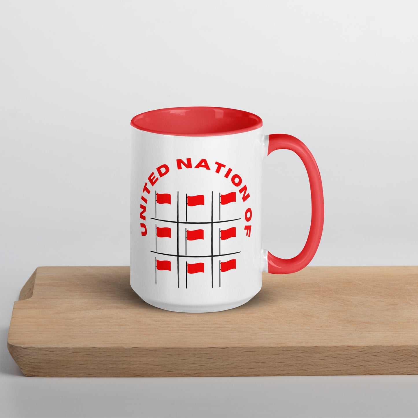 United Nations of Red Flags Mug with Color Inside