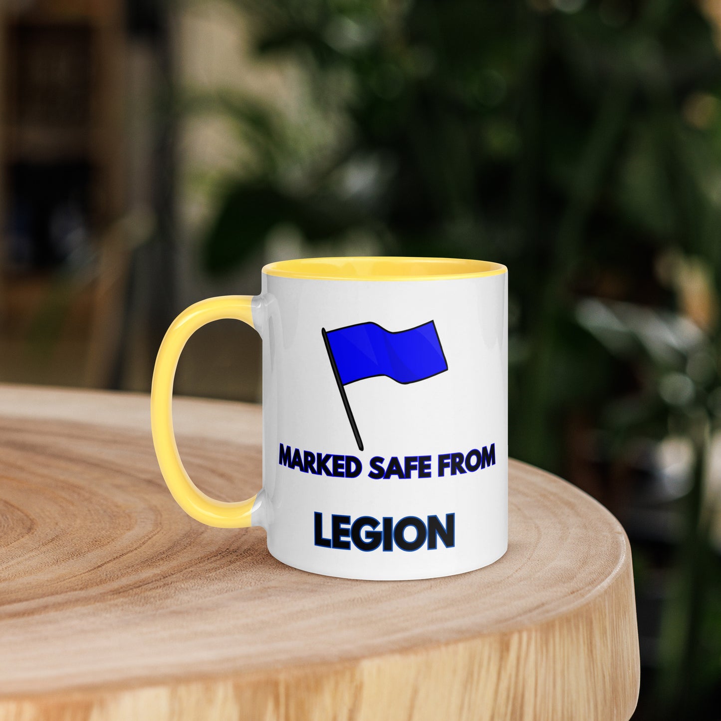 Marked Safe from Legion Mug with Color Inside