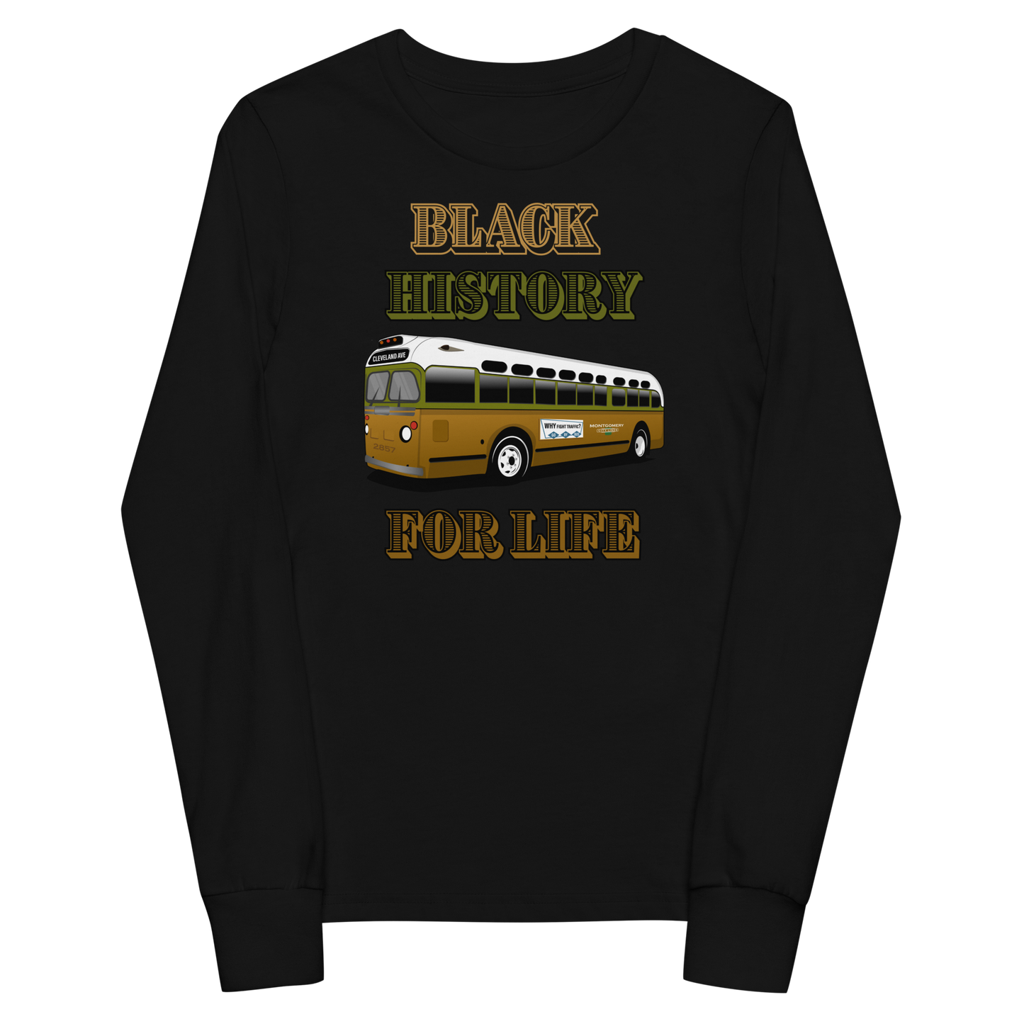 Black History Month Bus-Youth Long Sleeve