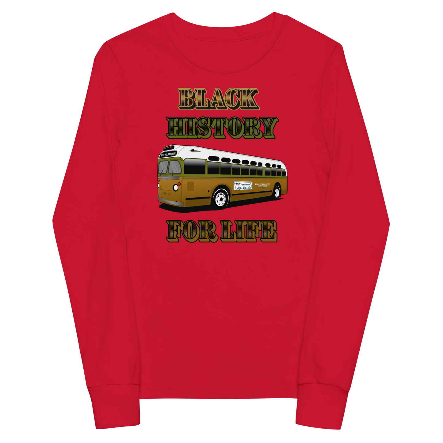 Black History Month Bus-Youth Long Sleeve