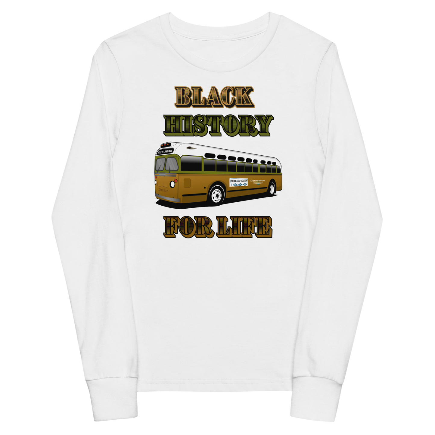 Black History Month Bus-Youth Long Sleeve